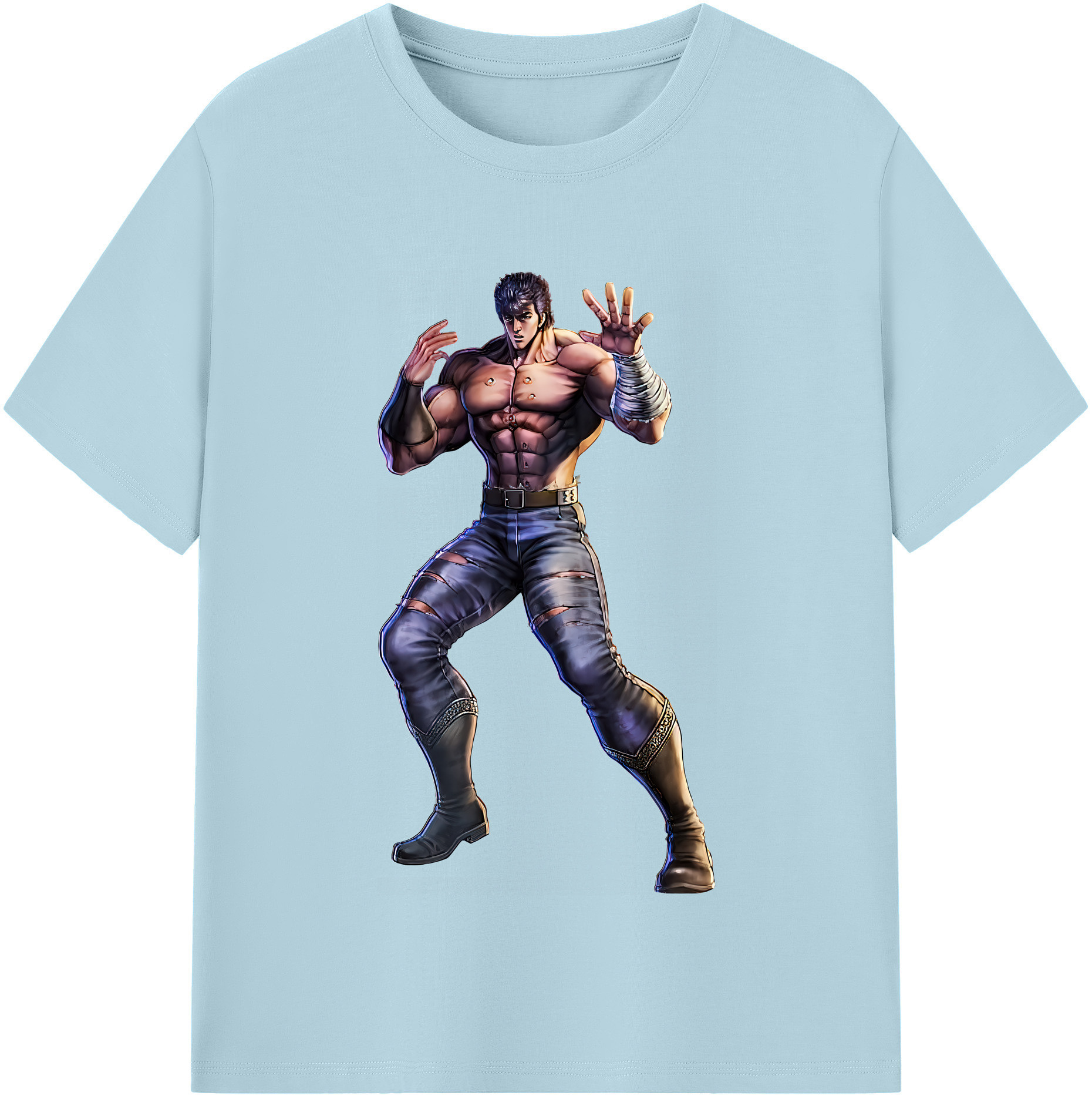 （画像用） 北斗の拳 Fist of the North Star 綿100％半袖Tシャツ（フロントプリント）